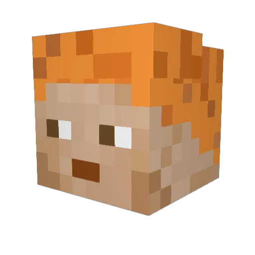 XYZ__User Minecraft avatar head, 3D render