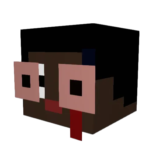 XYZabcd Minecraft avatar head, 3D render