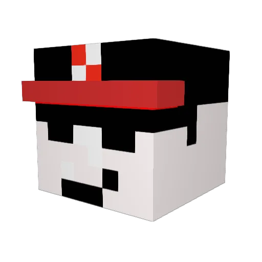 XYandRY Minecraft avatar head, 3D render