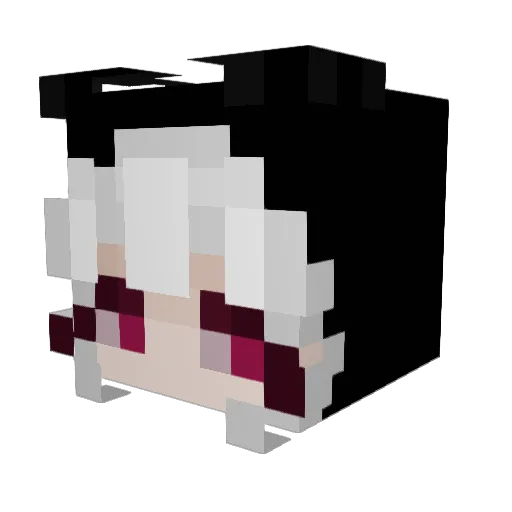 XYlolo Minecraft avatar head, 3D render