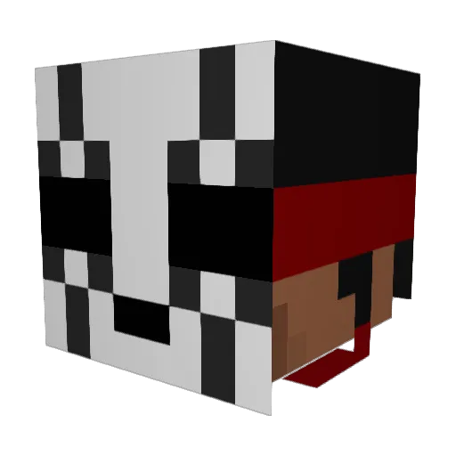 XYuq3 Minecraft avatar head, 3D render