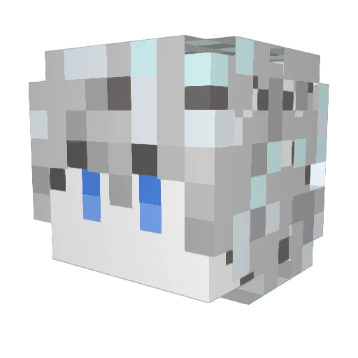 XZDGP Minecraft avatar head, 3D render