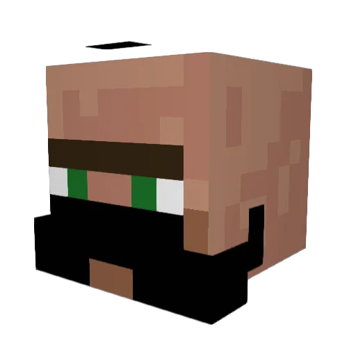 XZE90ZOX Minecraft avatar head, 3D render