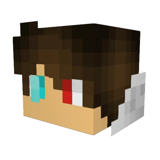 XZEM1L Minecraft avatar head, 3D render