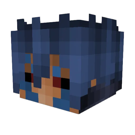 XZShadowXZ Minecraft avatar head, 3D render