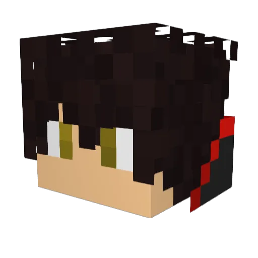XZanderSilver Minecraft avatar head, 3D render