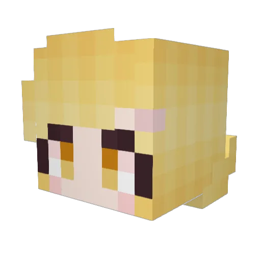 X_42S_DUE Minecraft avatar head, 3D render