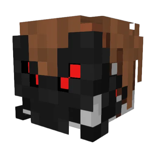 X_Abyss Minecraft avatar head, 3D render