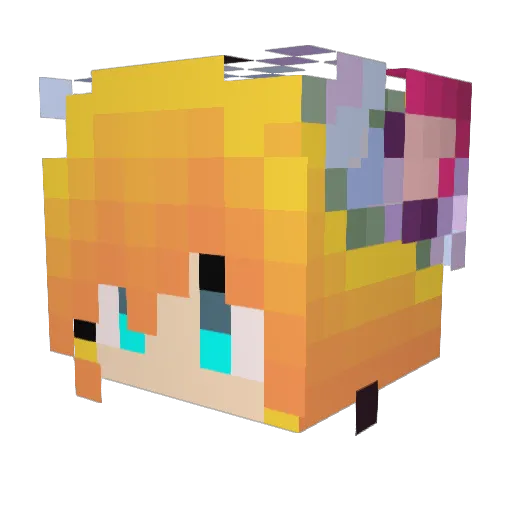 X_Alies_X Minecraft avatar head, 3D render