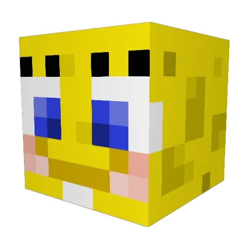 X_BlueFace_X Minecraft avatar head, 3D render