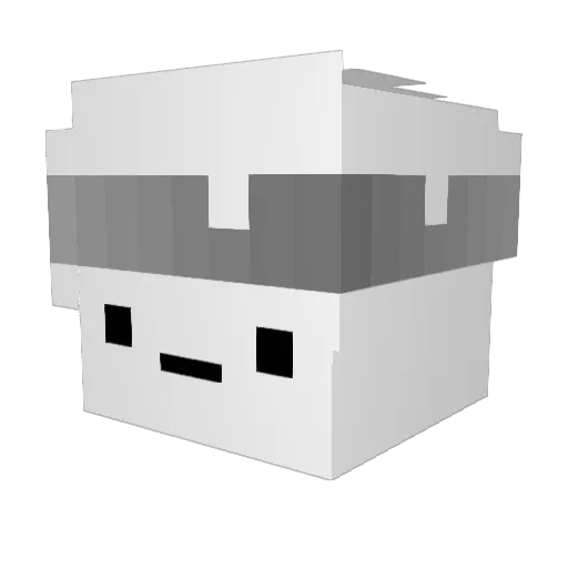 X_Chiang Minecraft avatar head, 3D render