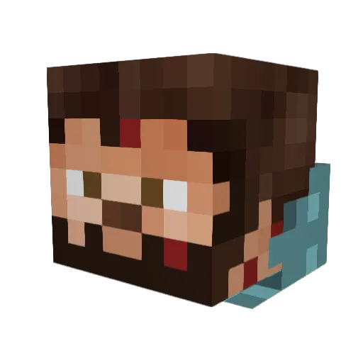 X_Core_Gaming Minecraft avatar head, 3D render