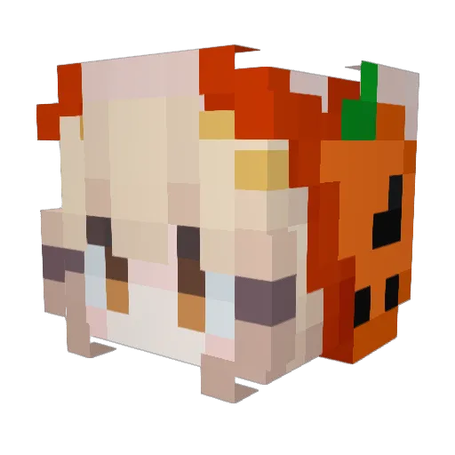 X_DARK_STEVE_X Minecraft avatar head, 3D render
