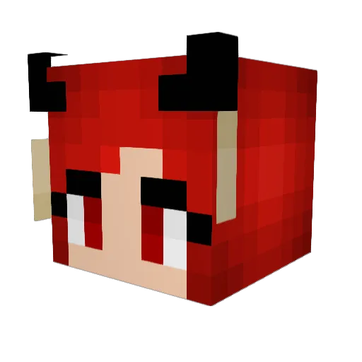 X_Devil_Girl_X Minecraft avatar head, 3D render