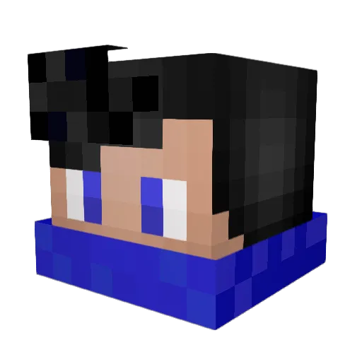 X_ELAY Minecraft avatar head, 3D render