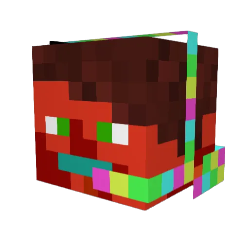 X_Energy132 Minecraft avatar head, 3D render