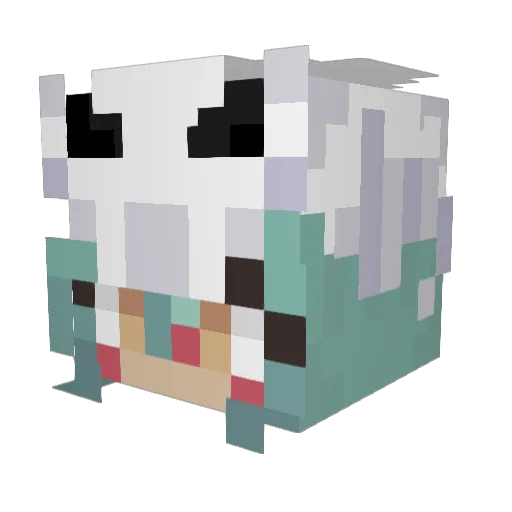 X_FINLAND Minecraft avatar head, 3D render
