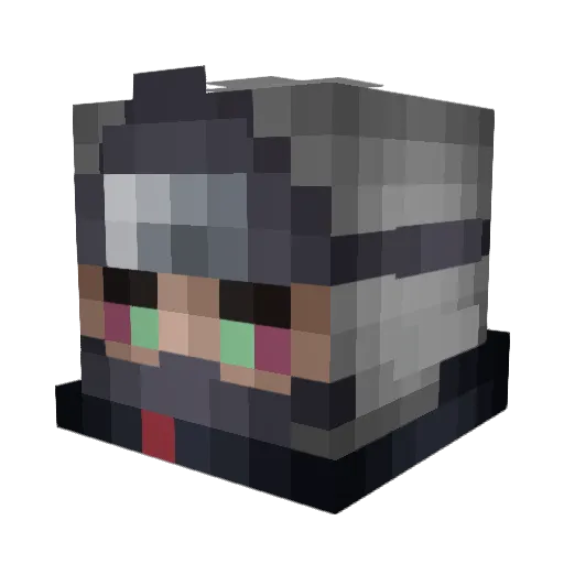 X_FreezyFire Minecraft avatar head, 3D render