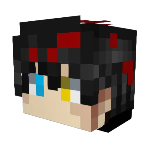 X_G_M Minecraft avatar head, 3D render