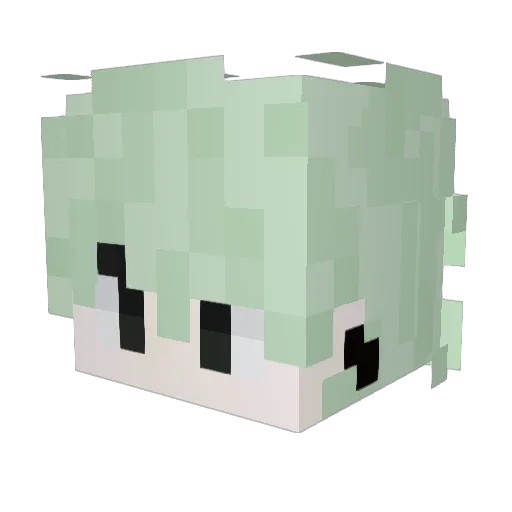 X_Iled Minecraft avatar head, 3D render
