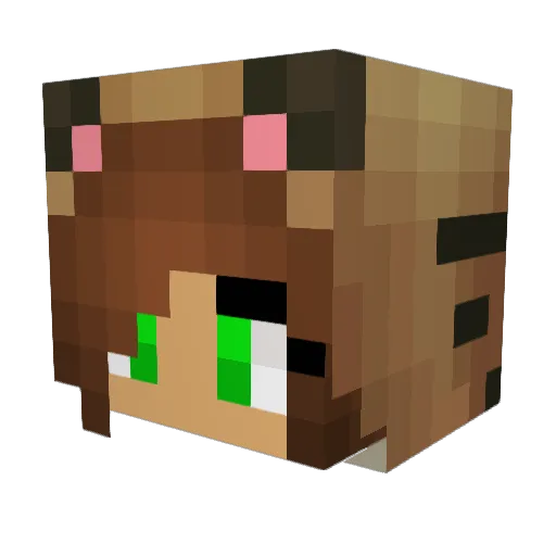 X_Kyra_X Minecraft avatar head, 3D render