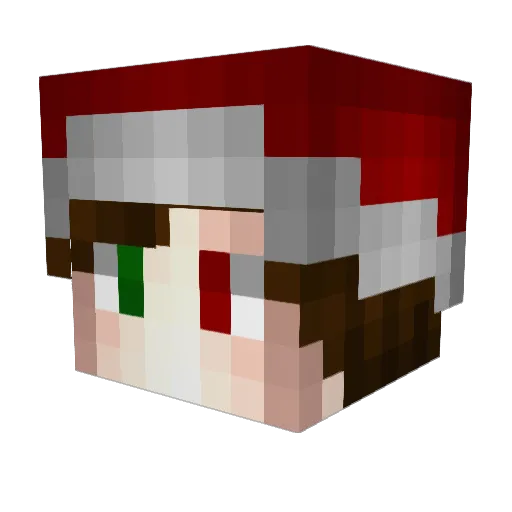 X_Lar Minecraft avatar head, 3D render