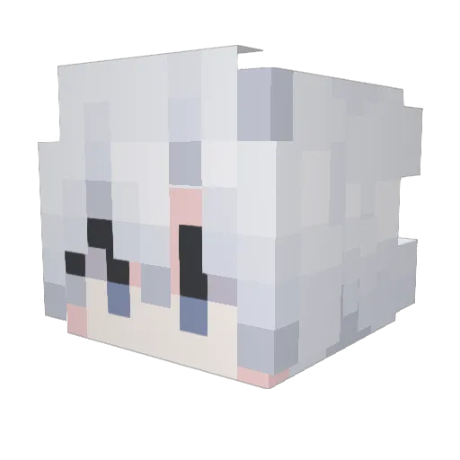X_Lian Minecraft avatar head, 3D render
