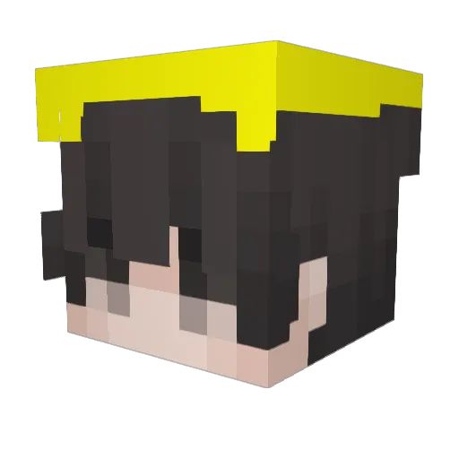 X_MENDING Minecraft avatar head, 3D render