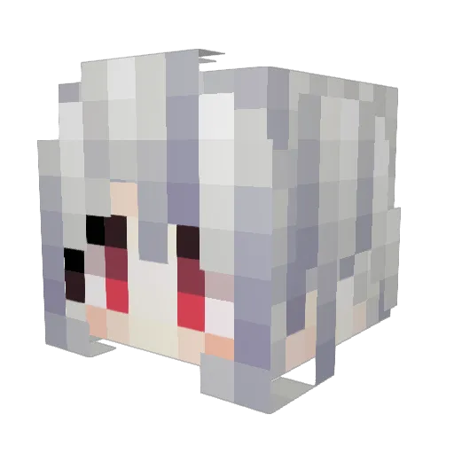 X_MaHua Minecraft avatar head, 3D render