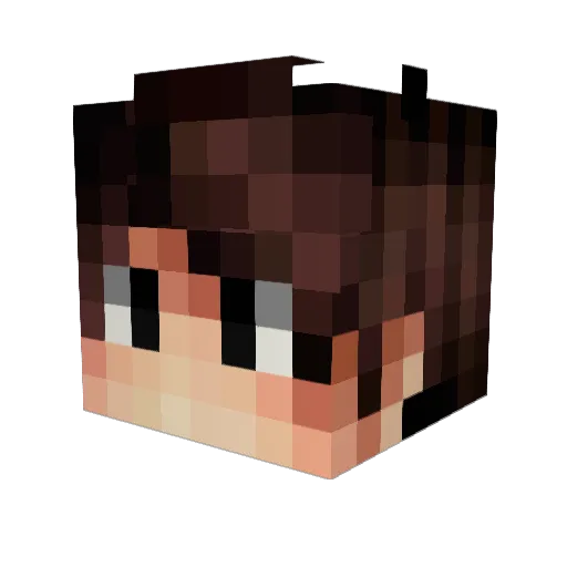 X_Maxx Minecraft avatar head, 3D render