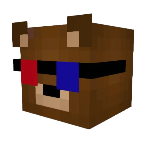 X_MonSiu Minecraft avatar head, 3D render