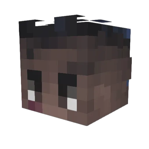 X_PINO Minecraft avatar head, 3D render