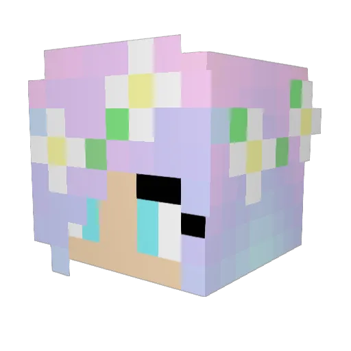 X_Pink_Cupcake_X Minecraft avatar head, 3D render