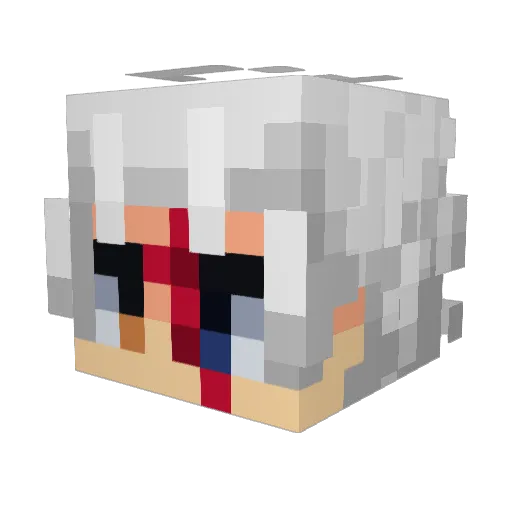 X_Ptoszek Minecraft avatar head, 3D render