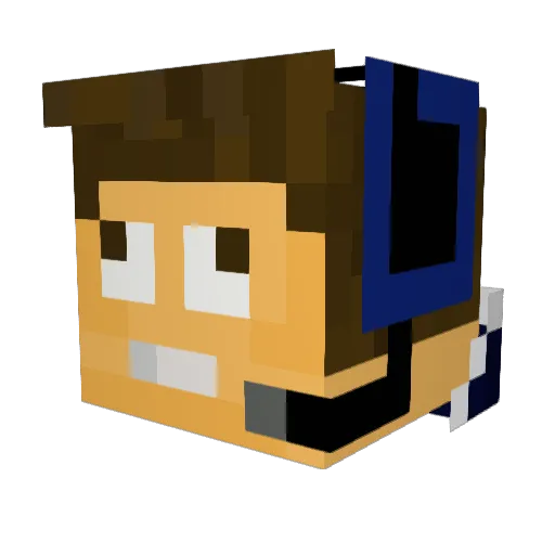 X_RedBull_X Minecraft avatar head, 3D render