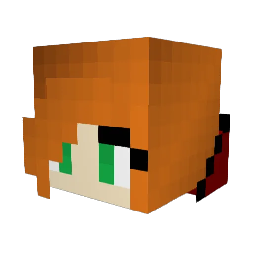 X_RedHunter_X Minecraft avatar head, 3D render