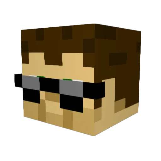 X_Rok Minecraft avatar head, 3D render