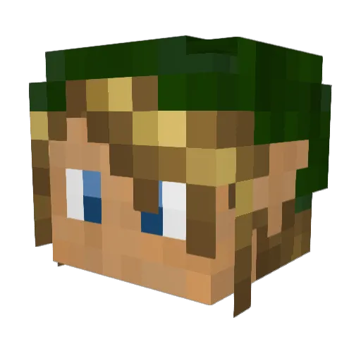 X_SkyBlue_X Minecraft avatar head, 3D render