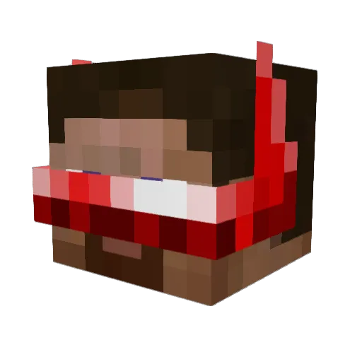 X_Steve Minecraft avatar head, 3D render