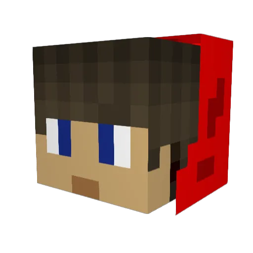 X_THEGAMER23 Minecraft avatar head, 3D render