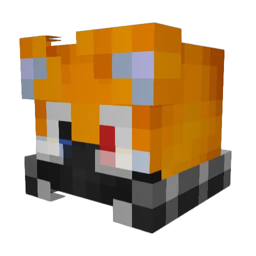 X_Tails_X Minecraft avatar head, 3D render