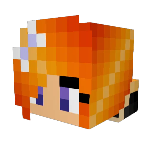 X_TigerGirl_X Minecraft avatar head, 3D render