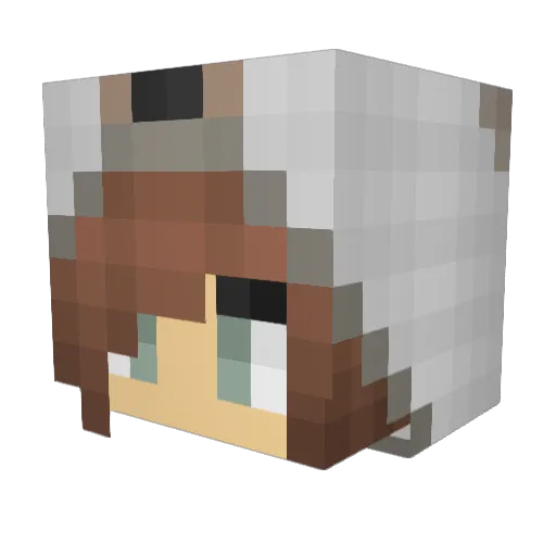 X_UndeadGirl_X Minecraft avatar head, 3D render