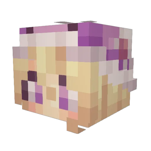 X_YIMO Minecraft avatar head, 3D render