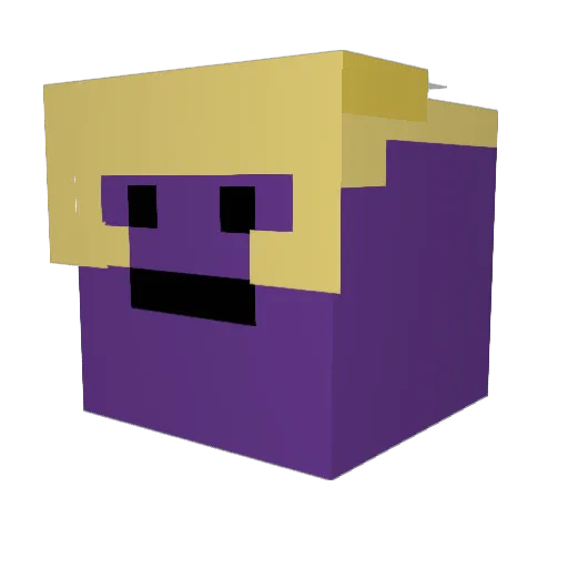 X_abyte Minecraft avatar head, 3D render