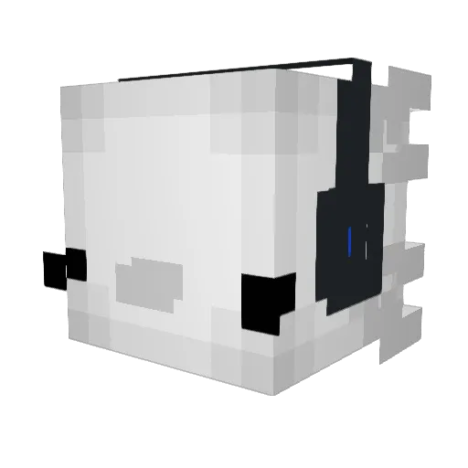 X_altl Minecraft avatar head, 3D render