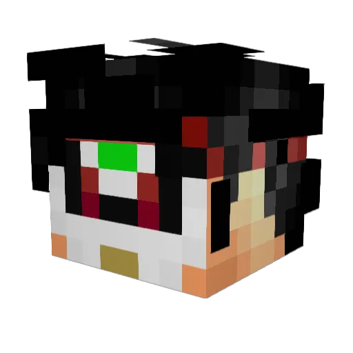 X_astrauh Minecraft avatar head, 3D render