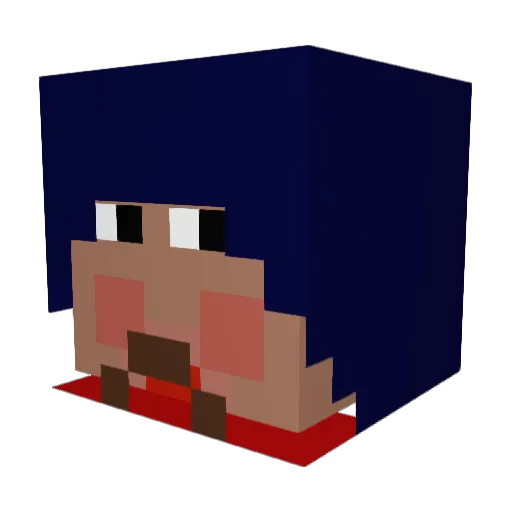 X_man_007 Minecraft avatar head, 3D render