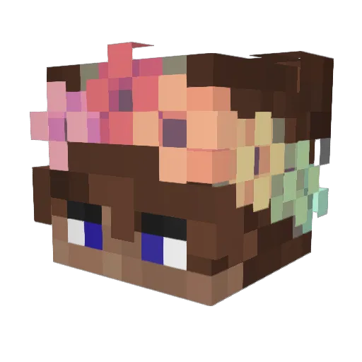 X_mpr Minecraft avatar head, 3D render