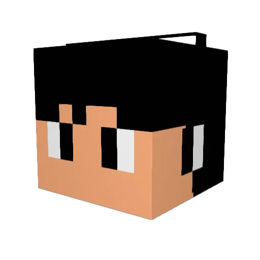 X_rosybell Minecraft avatar head, 3D render